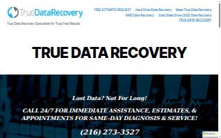 True Data Recovery, LLC website
