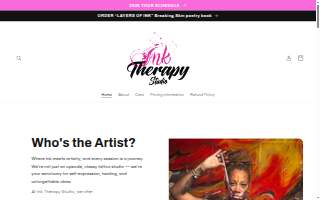 Ink Therapy Studio website