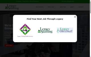 Legacy Staffing of Bedford website