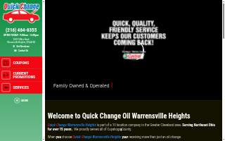 Quick Change Oil Warrensville Heights of Bedford website