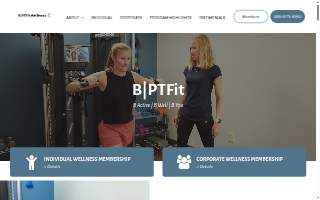 B|PTFit Wellness website