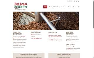 Red Cedar Coffee Co website