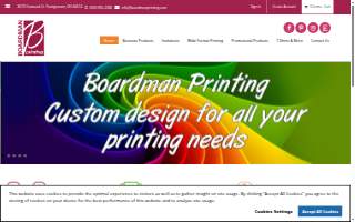 Boardman Printing website