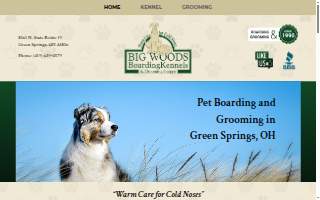 Big Woods Boarding Kennels website