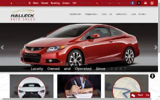 Halleck Auto Sales website