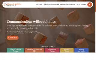 Beyond Speech Therapy Center of Broadview Heights website