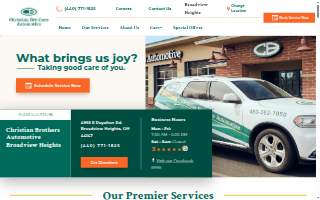 Christian Brothers Automotive Broadview Heights website