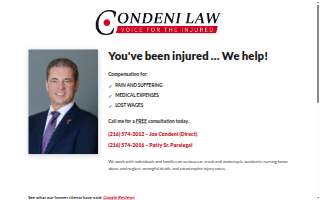 Condeni Law LLC - Voice For The Injured website