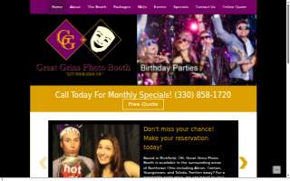 Great Grins Photo Booth website