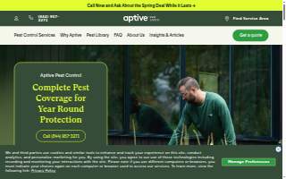 Aptive Pest Control of Brook Park website