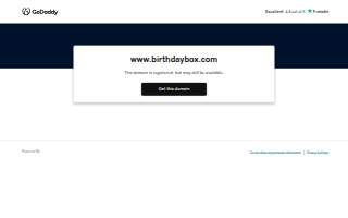 Birthday -N- The Box website