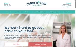 Cornerstone Foot Care of Brook Park website