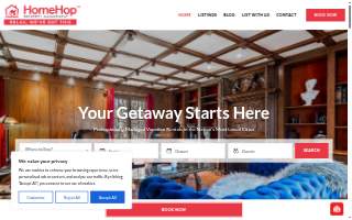 HomeHop Property Management website