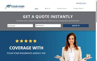 The Four Star Insurance Agency of Parma website