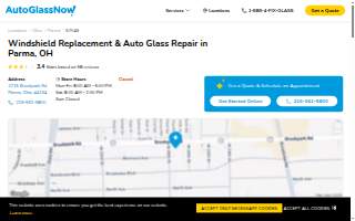 Auto Glass Now of Cleveland website