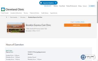 Cleveland Clinic Brooklyn Express Care Clinic website