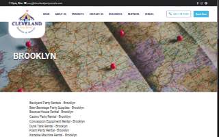 Cleveland Party Rentals of Brooklyn website