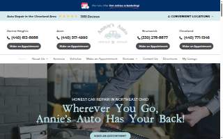 Annie's Auto website