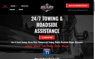 Bear's Towing & Repair website