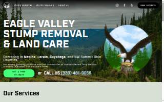 Eagle Valley Stump Removal & Land Care website