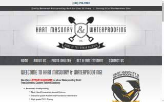 Hart Masonry and Waterproofing Inc. website