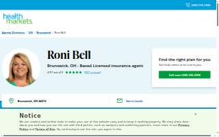 HealthMarkets Insurance - Roni Bell website