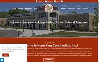 Norm King Construction website