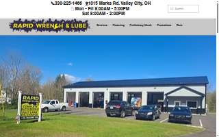 Rapid Wrench & Lube website