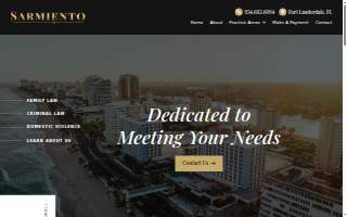 Sarmiento Immigration Law Firm website