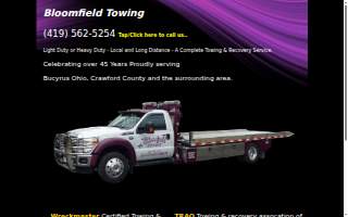 Bloomfield Towing website