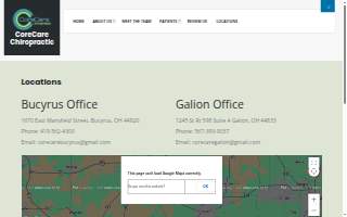 CoreCare Chiropractic Bucyrus website