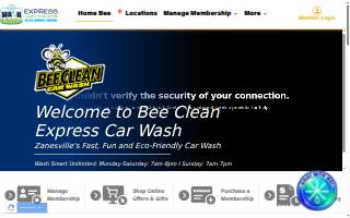 Bee Clean Express Car Wash website