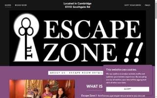 Escape Zone website