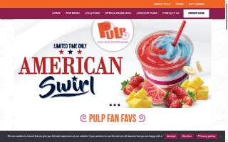 Pulp Juice and Smoothie Bar of Cambridge website