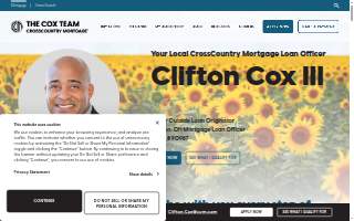 Clifton Cox at CrossCountry Mortgage website