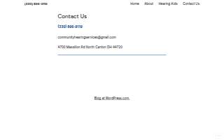 Community Hearing Services website
