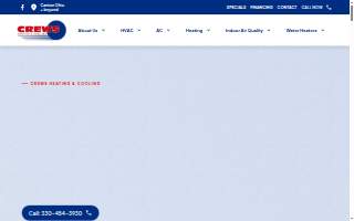 Crews Heating & Cooling, LLC website