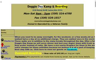 Doggie Day Kamp & Boarding website