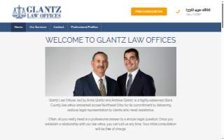 Glantz Law Offices website