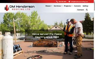 Henderson Roofing & Construction website