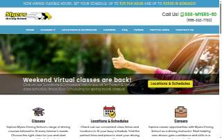 Myers Driving School website