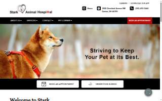 Stark Animal Hospital website