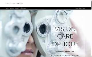 Vision Care Optique website