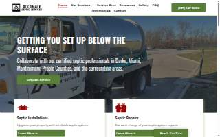 Accurate Septic Services LLC of Centerville website