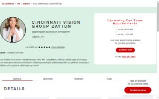 Cincinnati Vision Group Dayton website