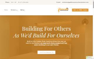 Golden Construction Solutions website