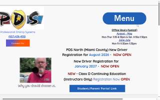 Professional Driving Systems of Centerville website