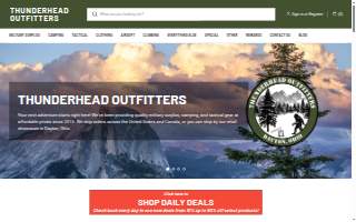 Thunderhead Outfitters website