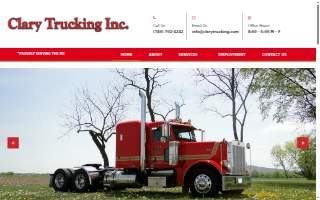 Clary Trucking Inc website