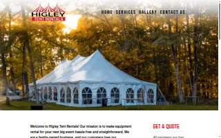 Higley Tent Rental LLC website